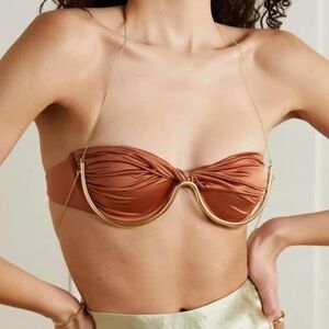 Metal Bralette Chest Body Chain NWOT